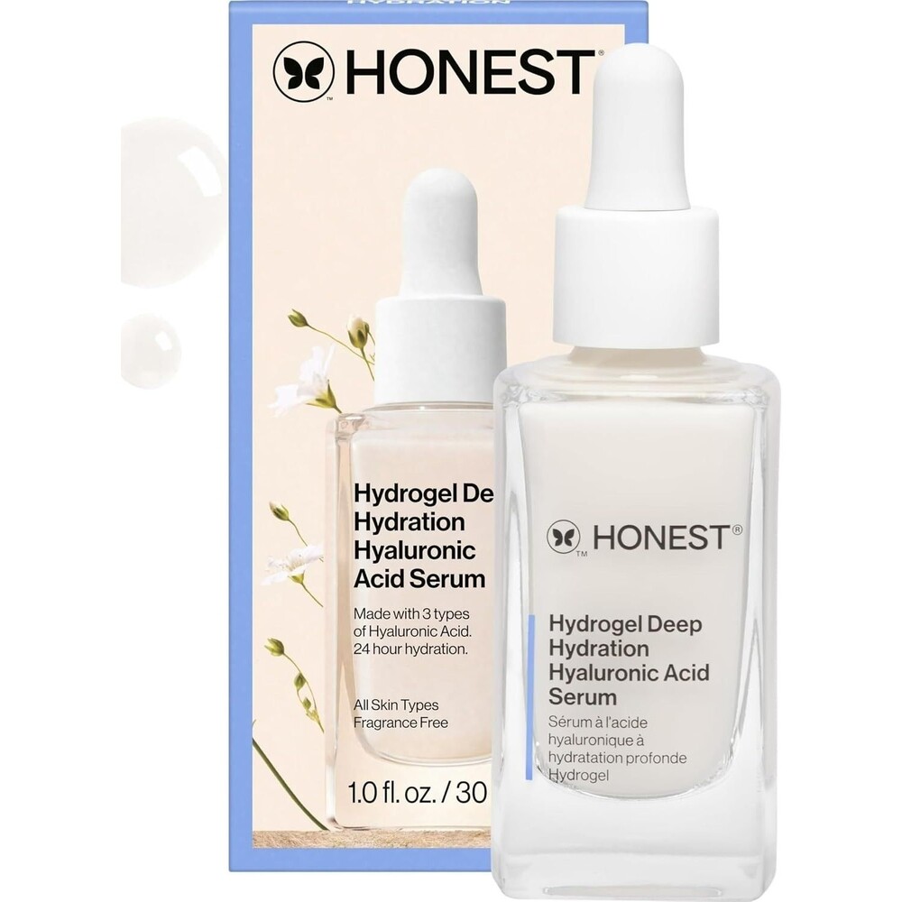 Honest Beauty Hydrogel Deep Hydration Hyaluronic Acid Serum All Skin Types 1oz
